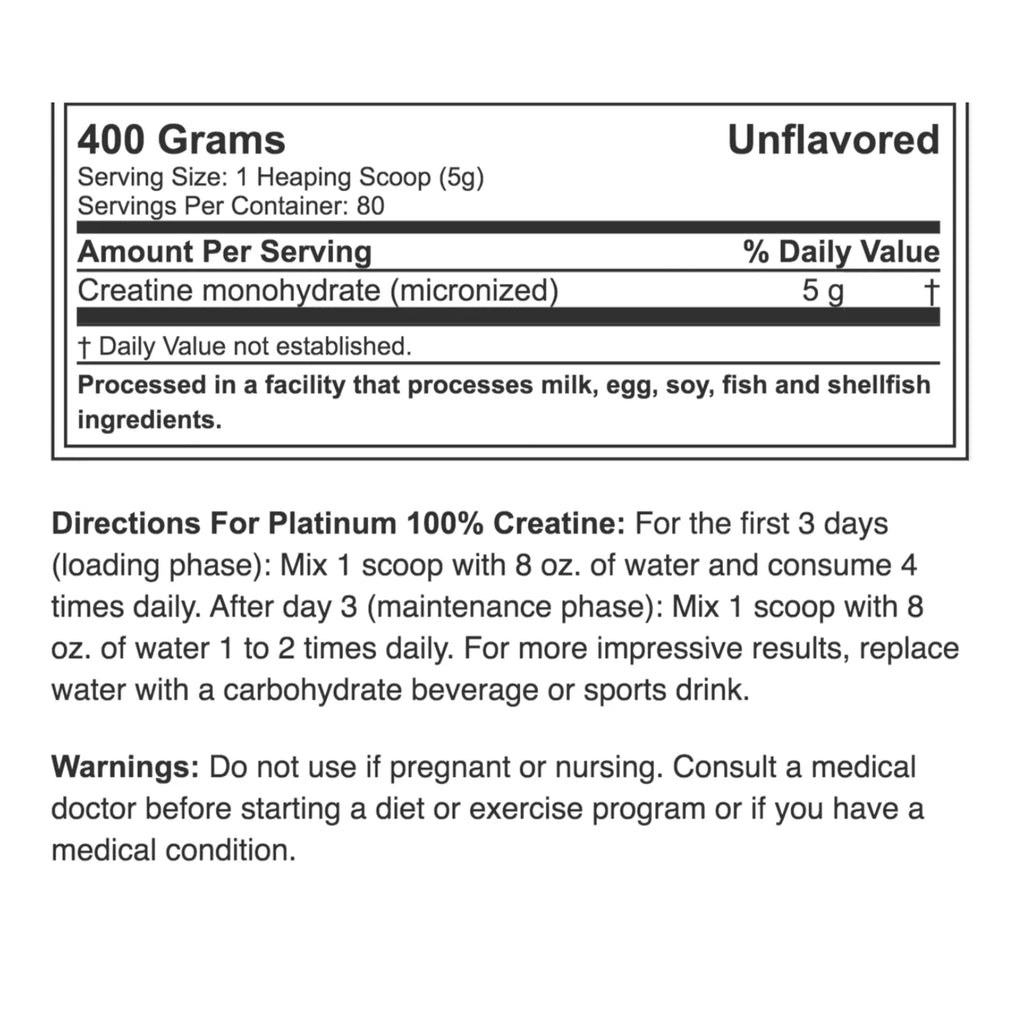 PLATINUM 100% CREATINA MUSCLETECH