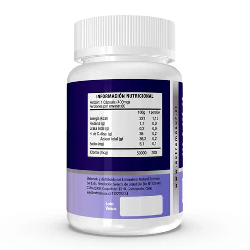 Picolinato de Cromo 200 mcg Extremo Sur