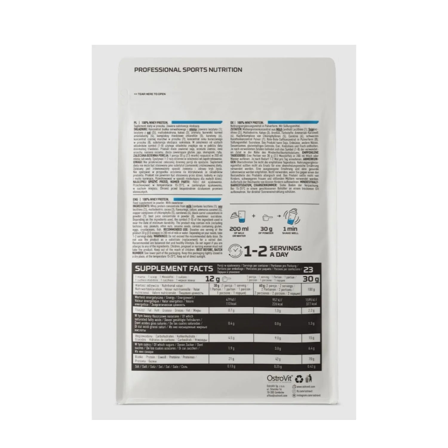 100% WHEY OSTROVIT 700GRS