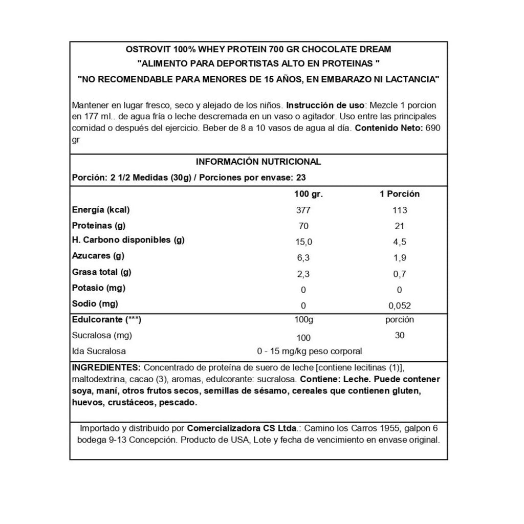 100% WHEY OSTROVIT 700GRS