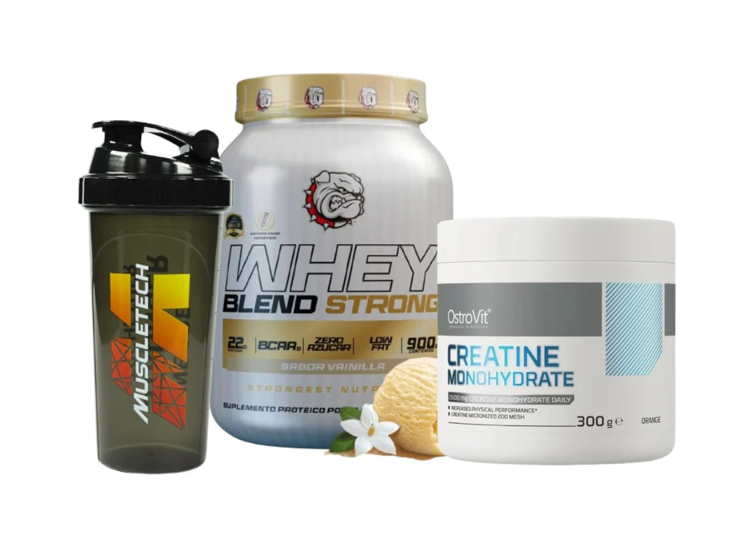 Pack Whey Blend 900g + Creatina 300g + Shaker