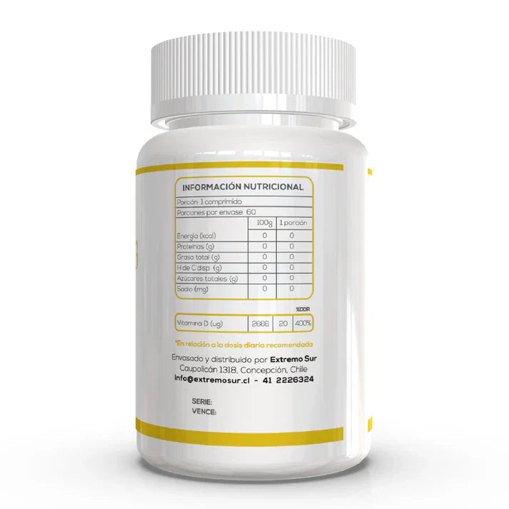 Vitamina D3 800 UI extremo sur