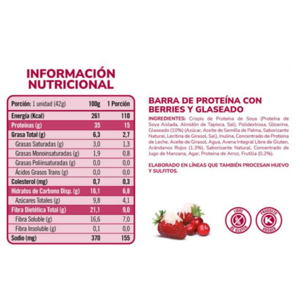 CAJA PROTEIN SNACK BERRIES & WHITE GLAZE