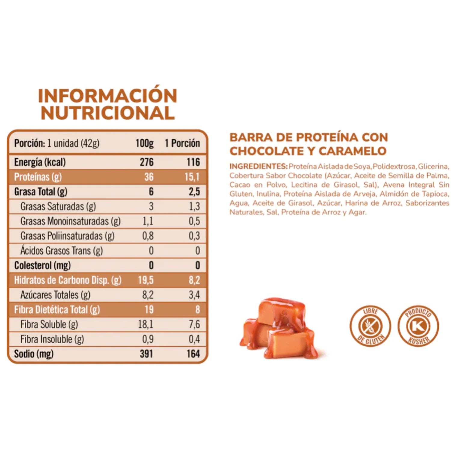 CAJA PROTEIN SNACK RICH CARAMEL