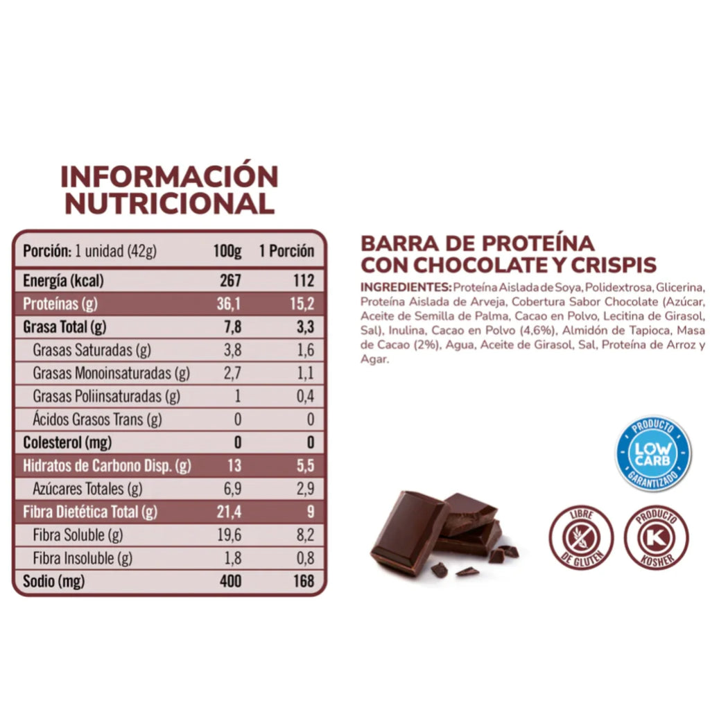 CAJA PROTEIN SNACK CHOCOLATE Y CRISPIS